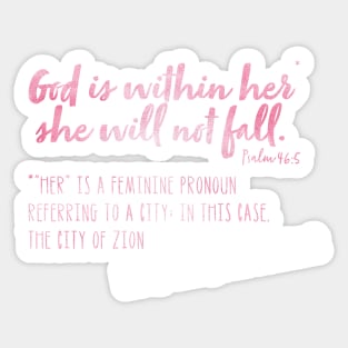 Christian Quote Watercolor Sticker